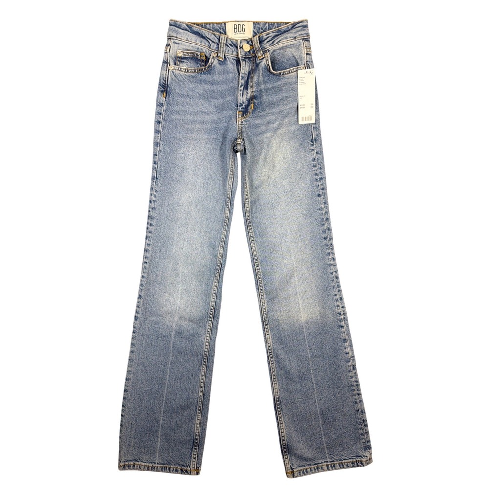 BDG Urban Outfitters Women Light Wash High Rise Straight Leg Jeans W24 NEW